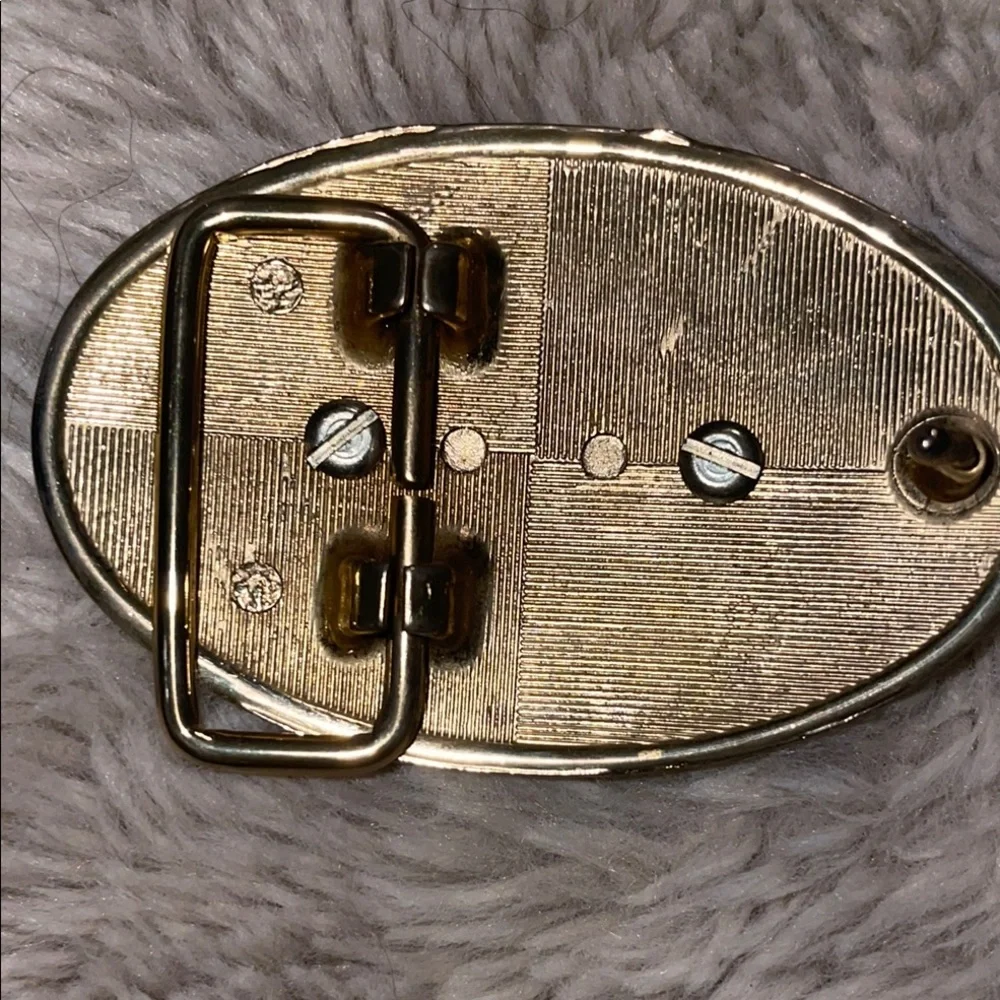 Vintage Gold Floral Buckle with Rose Design